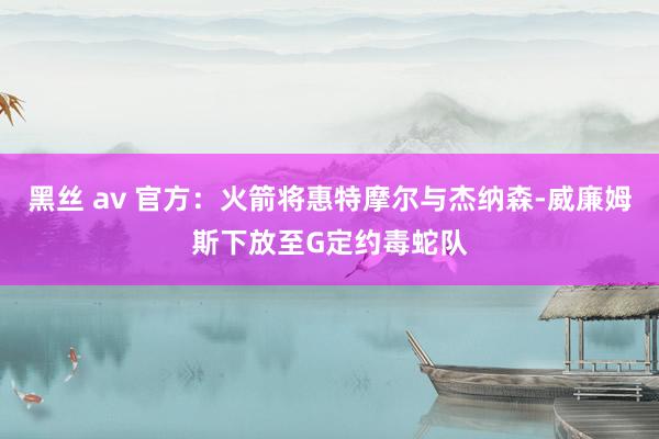 黑丝 av 官方：火箭将惠特摩尔与杰纳森-威廉姆斯下放至G定约毒蛇队